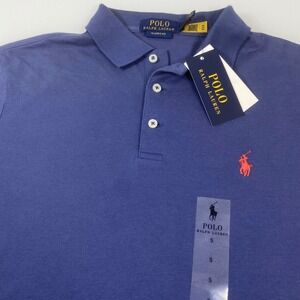 Polo Ralph Lauren Mens Small Blue Polo Shirt NEW Classic Fit Red Pony Logo